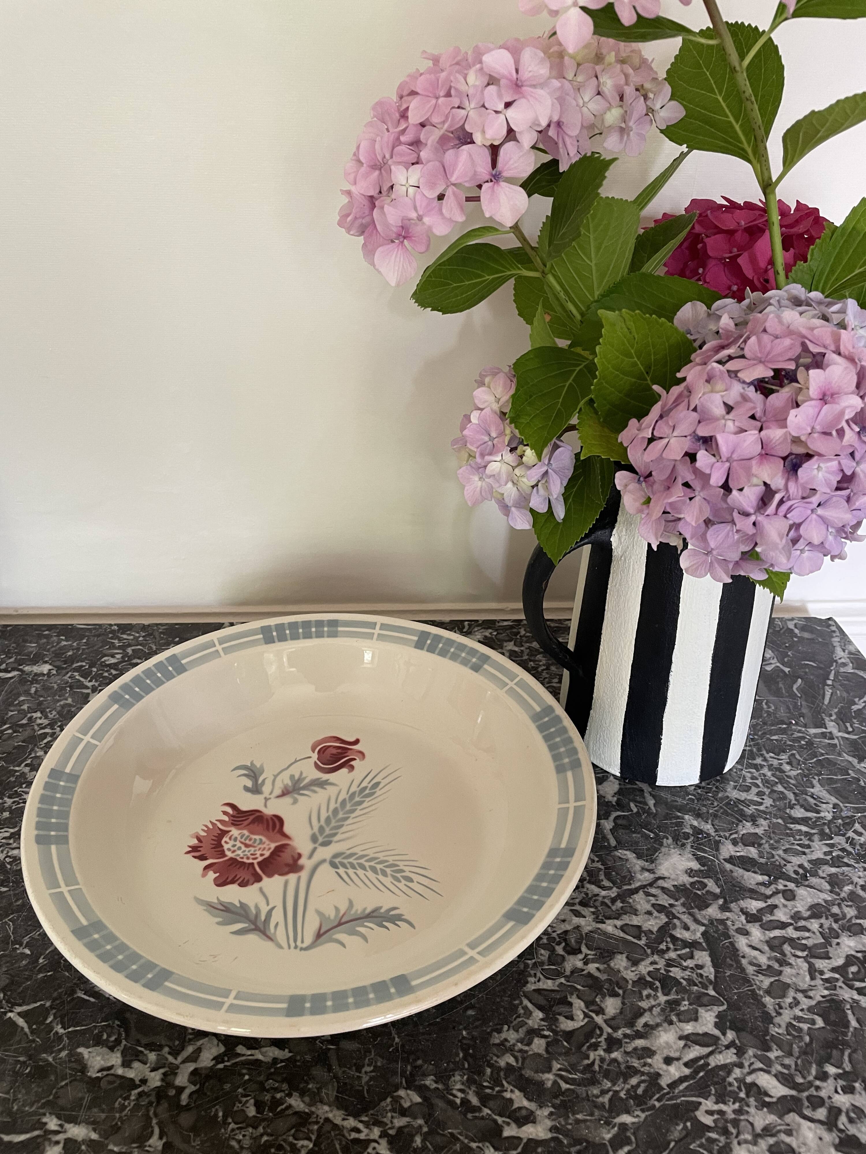 Hollow dish Sarreguemines model Carole