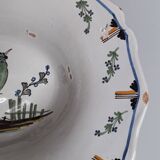 Nevers faience shaving dish - 18th century - Bird decoration