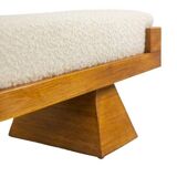 Bench in blond ash. Small-scale Italian craftsmanship. Contemporary.