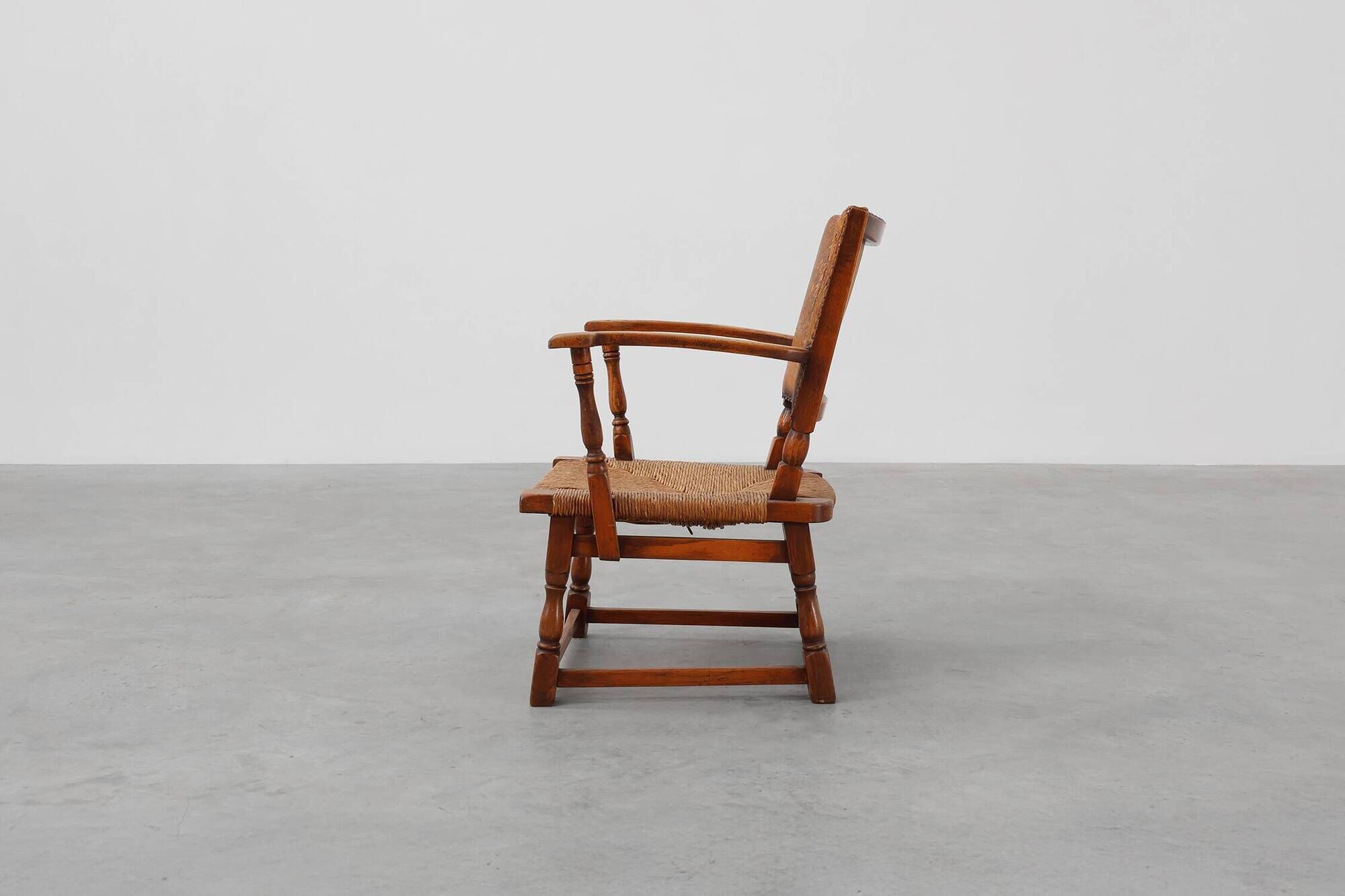 Leather and oak Armchair by Theo Ruth for Artifort, The Netherlands 1940s