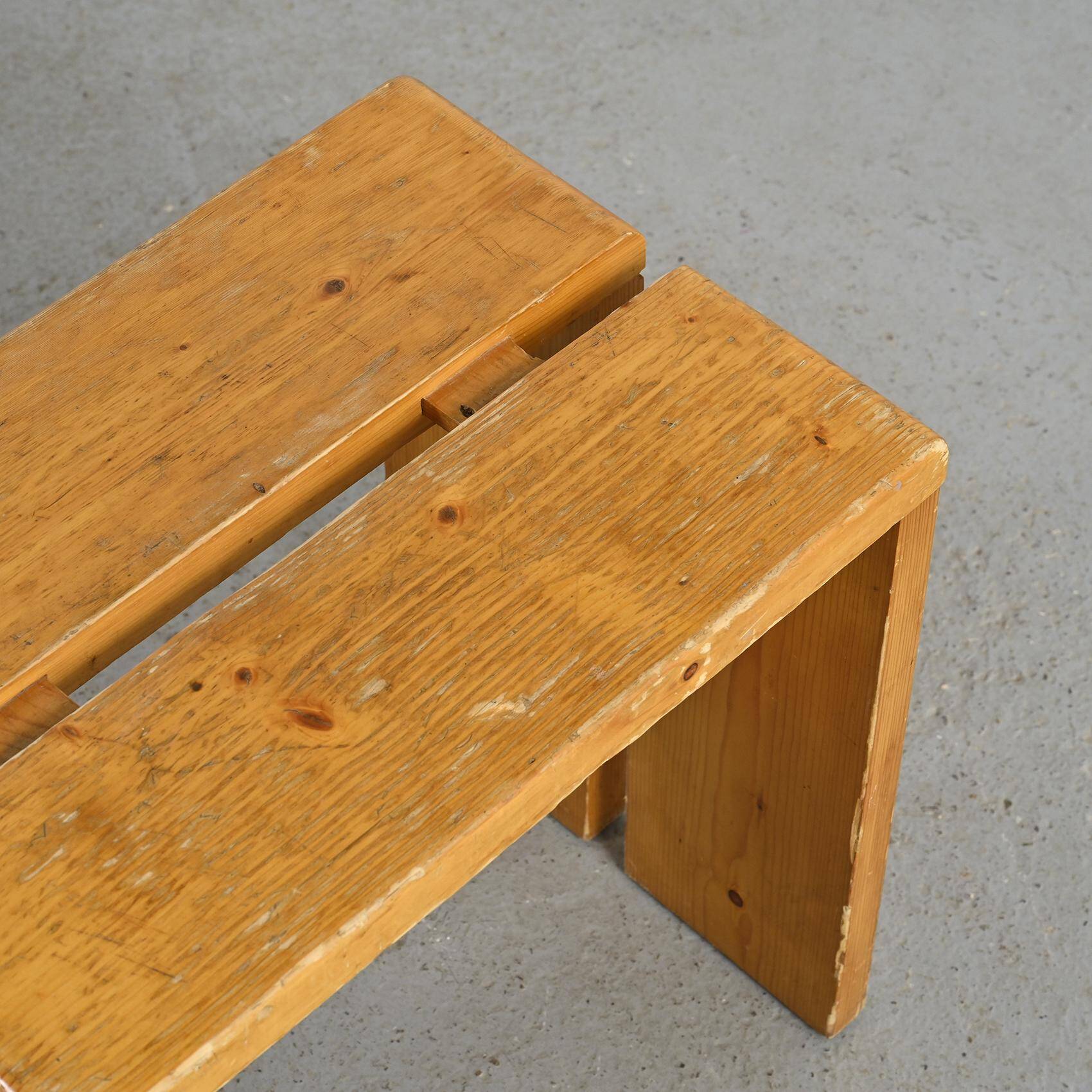 Pair of pine stools, French Alps circa 1970