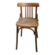 Chaise bistrot vintage en bois courbé avec dossier à barreaux