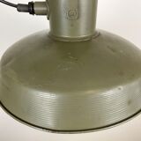 Vintage green army pendant lamp, 1960s
