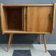 1960s blond wood wardrobe with 2 sliding doors