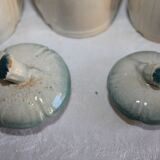 Series of spice pots in dabbling