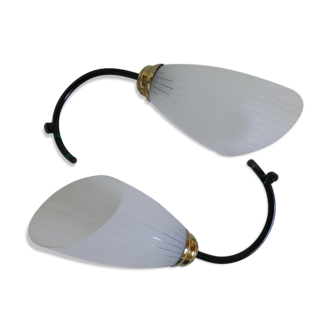 Pair of vintage 1960s wall lights