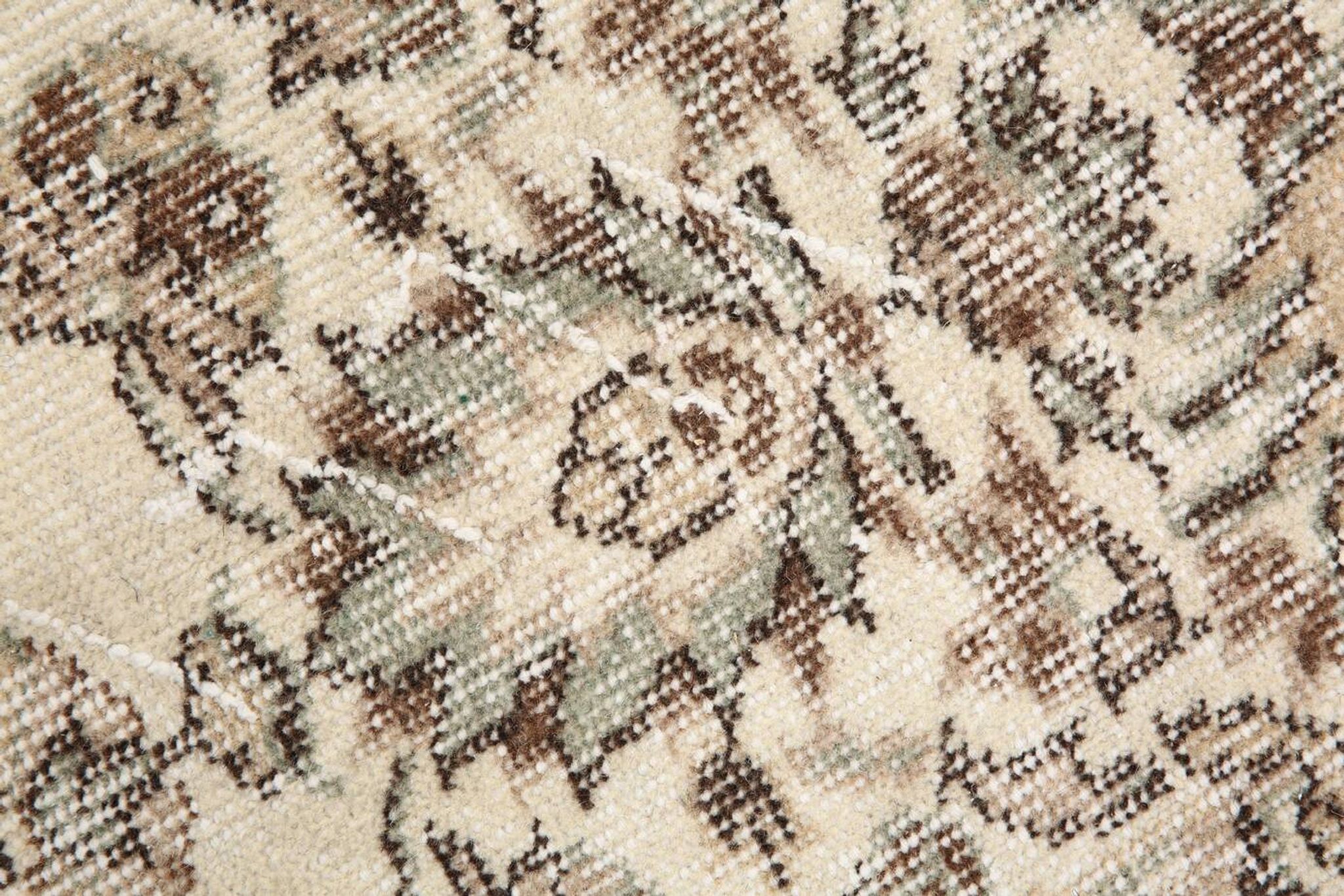 7x10 Vintage Faded Beige & Grey Anatolian Flatweave Vintage Area Rug