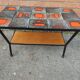 Table basse vintage métal  bois