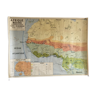 Black African political and economic 1962 school map