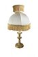 Lampe ancienne en laiton – Abat-jour à franges