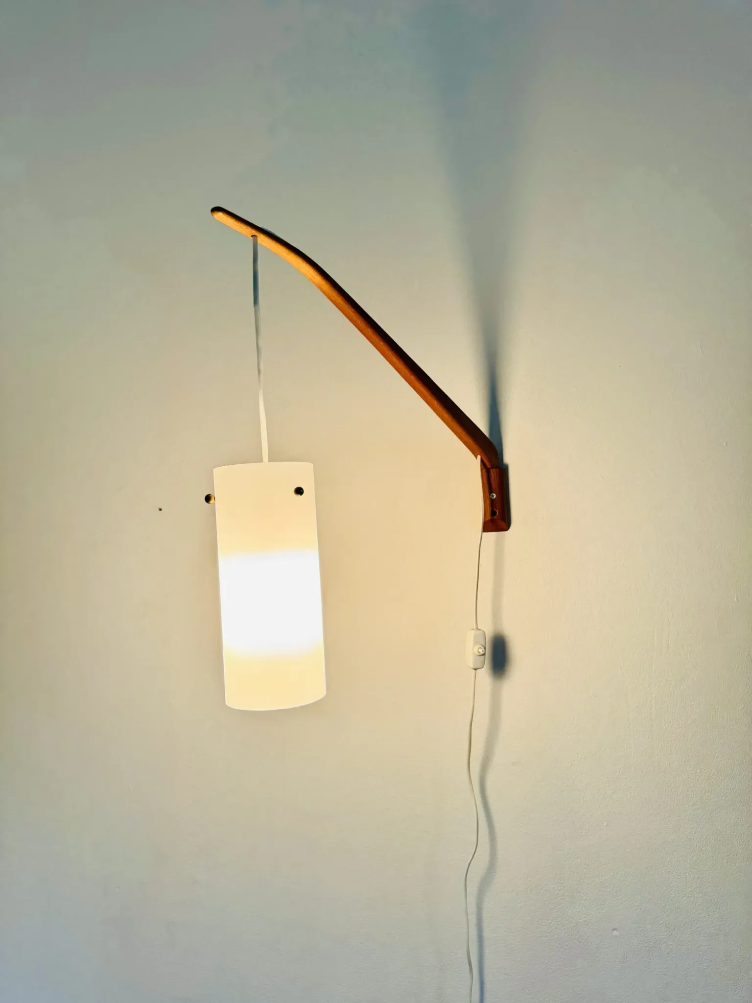 Cylindrical Swing-Arm Wall Lamp By Uno & Östen Kristiansson For Luxus, Sweden, 1960S