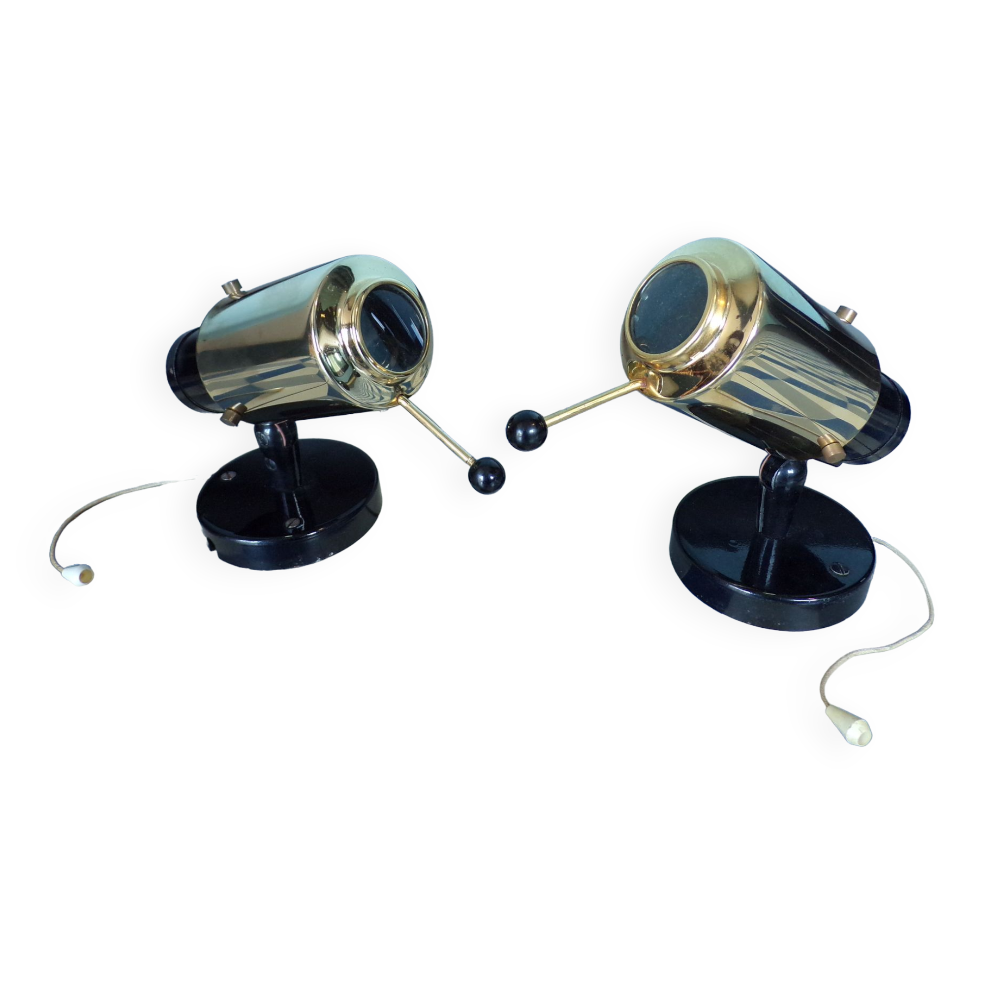 Pair of Zodiac wall lamps by Jacques Biny for Lita