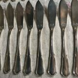 1 batch of 12 silver metal fish cutlery