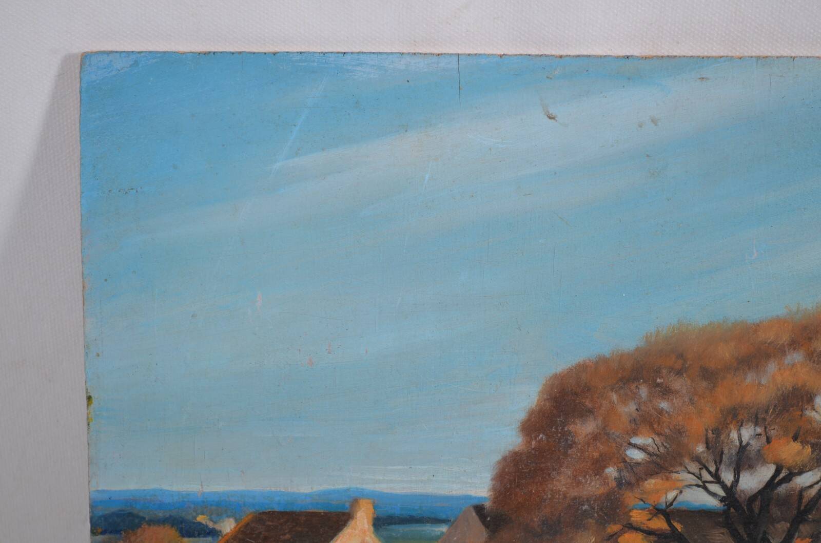 Claude PALLOT (1901-1987) "The hamlet" oil on panel signed