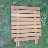 Wood side table slats