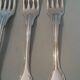 Set of six forks including three in white metal alloy SFAM a Christofle