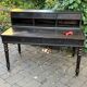 Flat desk louis philippe style in blackened pear tree