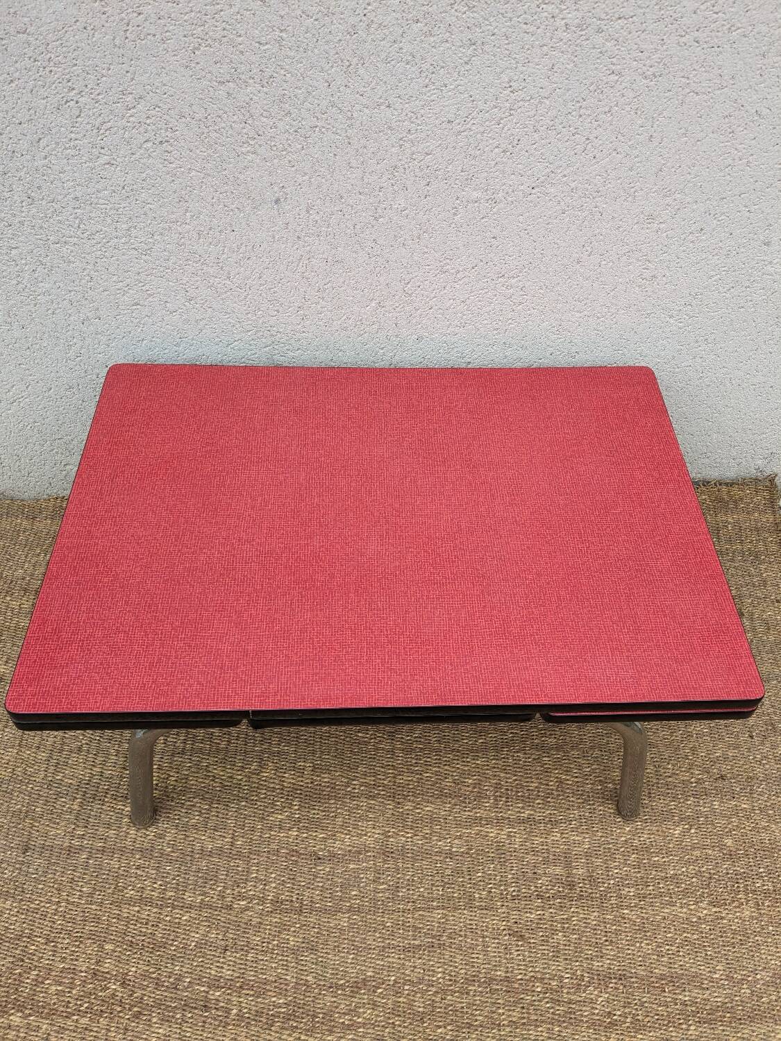 Red formica coffee table