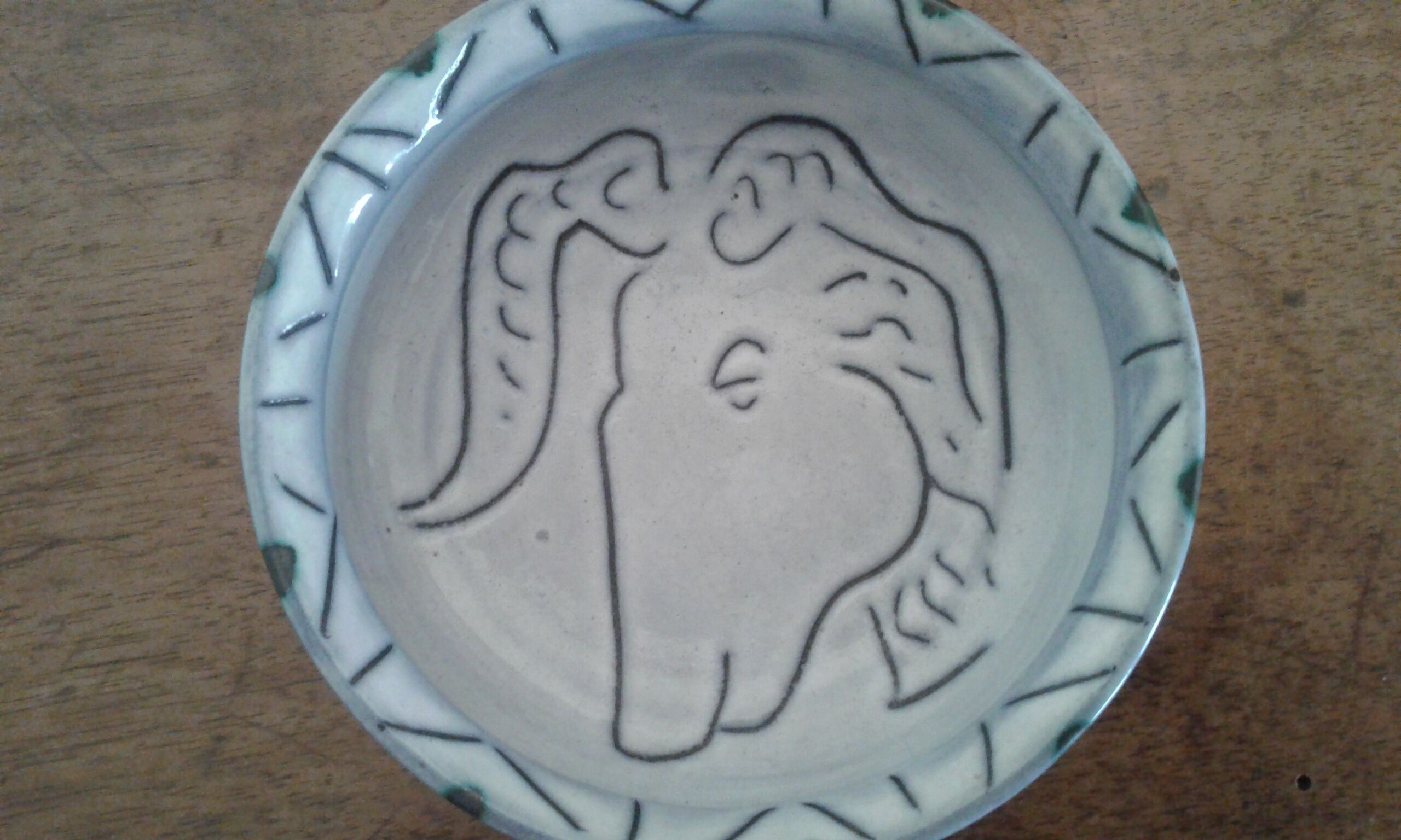 Jacques Innocenti ceramic, stamped circa 1950 , ram decoration