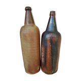 Pair of bottles in 19th century breton sandstone