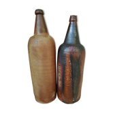 Pair of bottles in 19th century breton sandstone