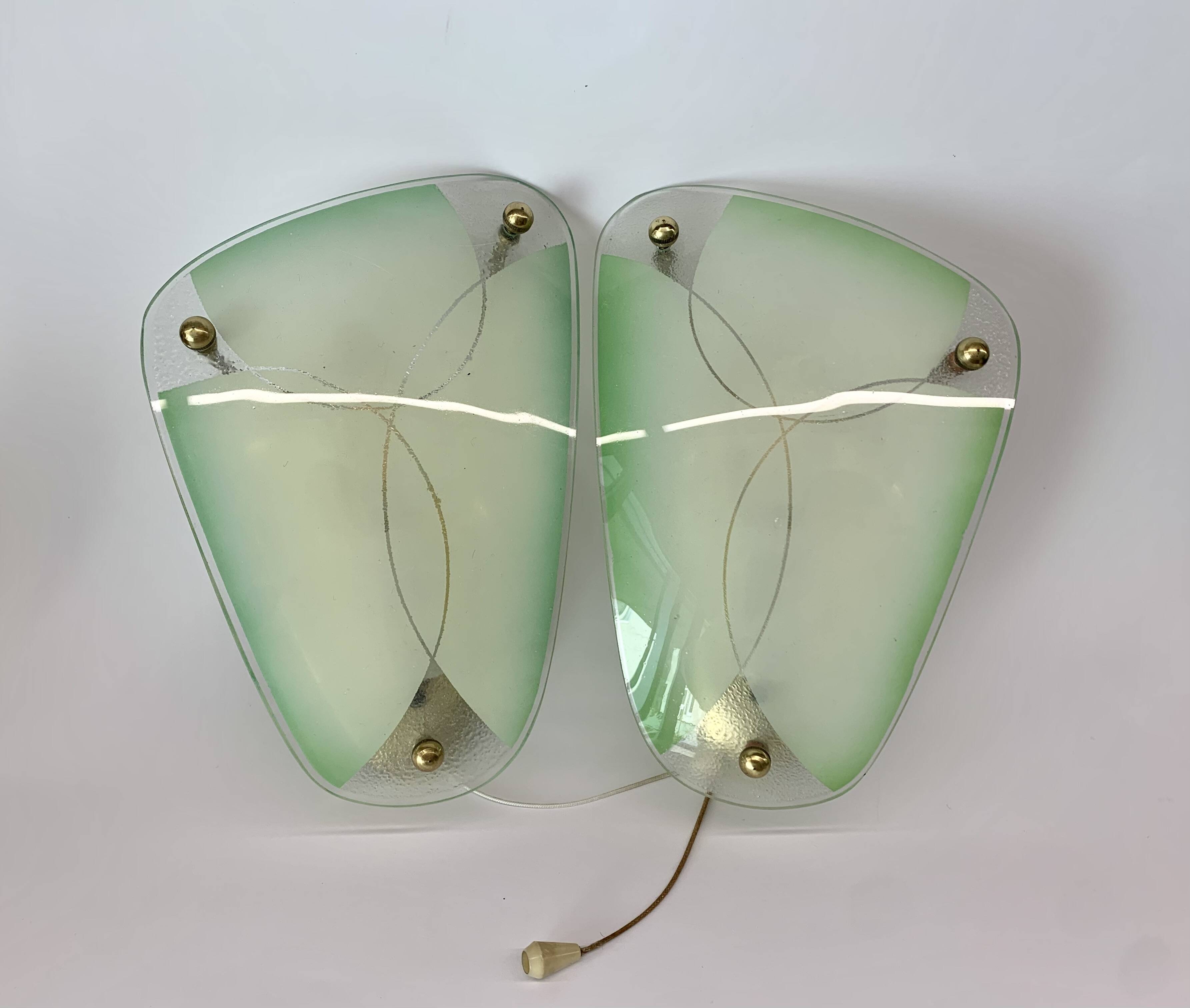 Pair of wall lamps from Napako, 1960's