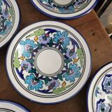 Set of 7 clay soup plates