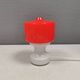Glass table lamp, Swedish and from the 1980s, two-piece, in red/white glass