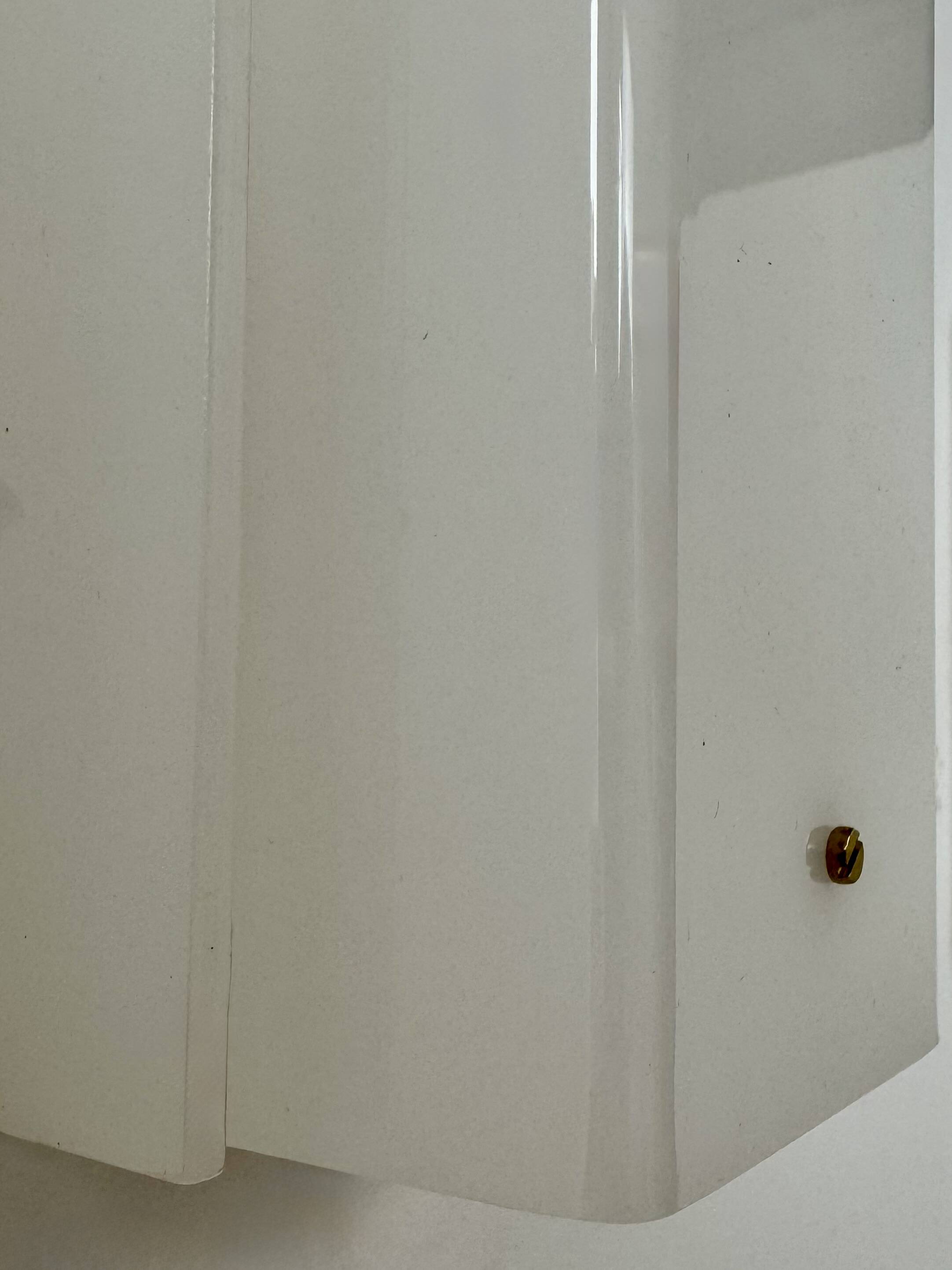 Pair of vintage Perspex wall lights, Italy, 1970.