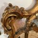 Antique mirror with carved gilded wood glazing beads 164x127