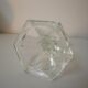 Glass candle holder, orange border