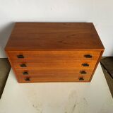 Convenient storage unit in Scandinavian teak from the 60s