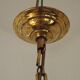 Art Deco ceiling light in yellow and gold glass and brass, France