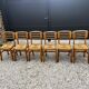 Set of 6 raw stone chairs French design