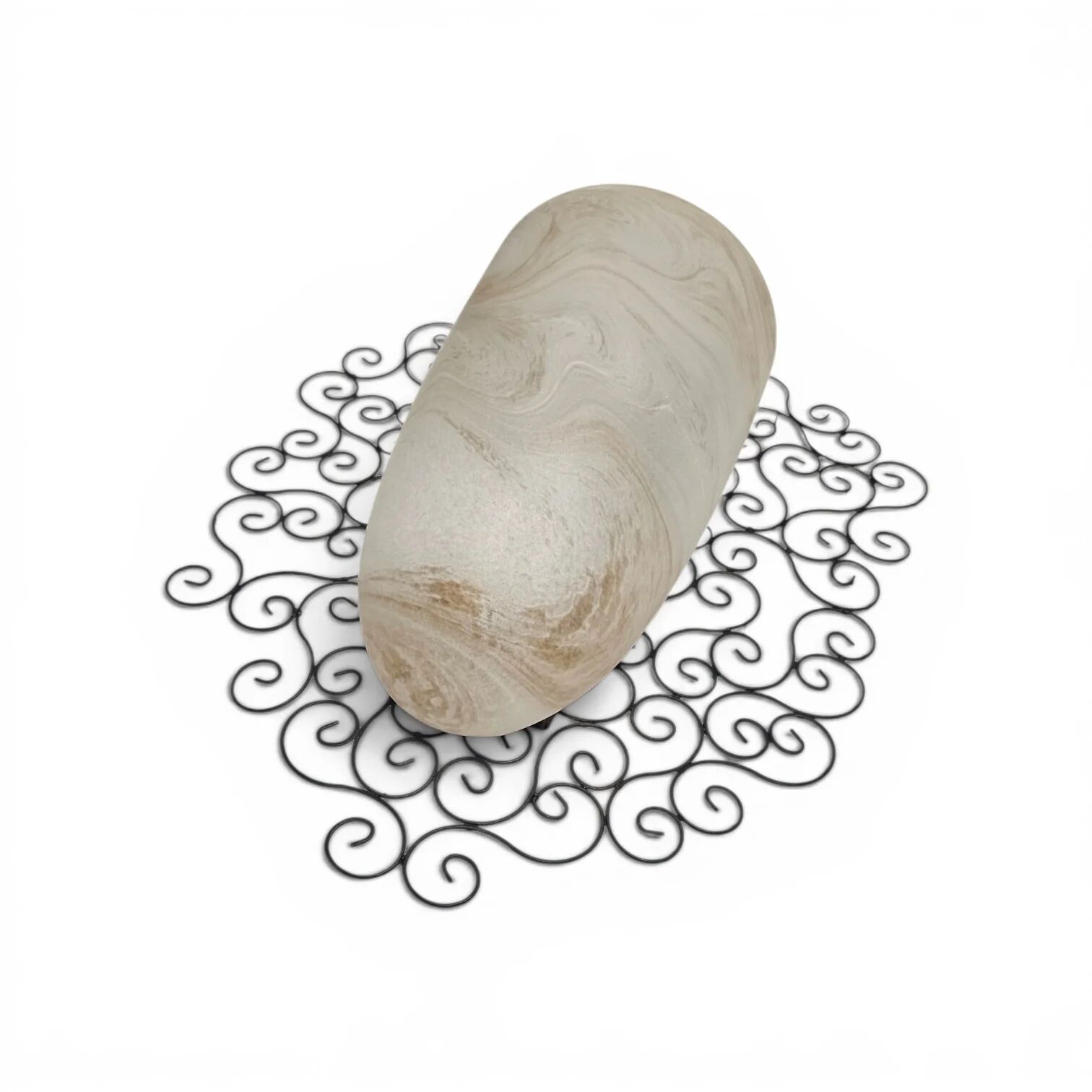 Wrought iron pocket wall sconces featuring a frosted amber glass / metal frame