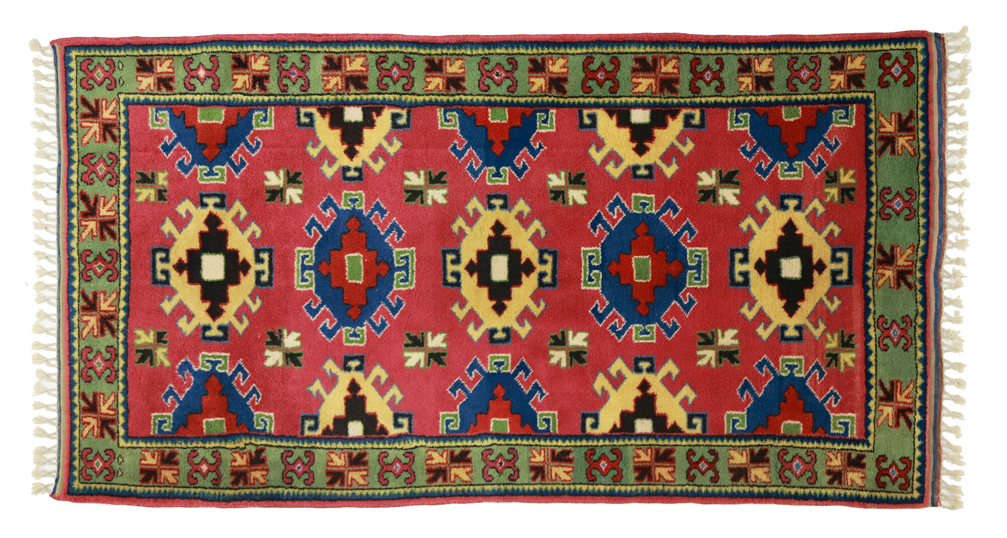 Anatolian handmade vintage rug 233 cm x 132 cm