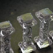 8 cutlery holders made of cut glass