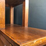 50s oak fifth wheel console