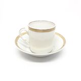 Lot of eight coffee cups and under cups