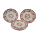 Gien ceramic flat plates. Collection "Bouquets de roses"