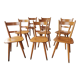 Set de 8 chaises bistrot vintage 1960