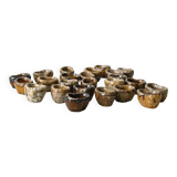 24 flambéed ceramic snail cups