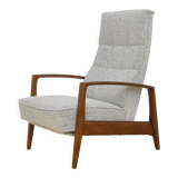 Mid-century armchair with folding footrest, 1960s