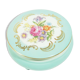 Jewelry box in blue porrcelaine decoration flowers