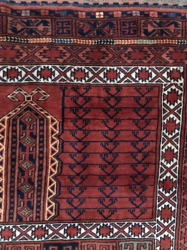 Carpet vintage Afghan pattern Hatchlou done hand 168 X 205 cm