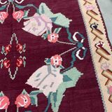 Romanian old carpet bessarabian handmade 207cm x 304cm 1960s