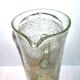 Grand pichet à orangeade punch vintage en verre bullé de biot vert clair 33.5cm