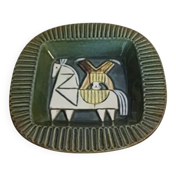 Plat vide-poche Harlekin – Lisa Larson pour Gustavsberg, années 1960