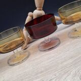 Set of 4 champagne glasses Cavalier Sweden Luminarc two-tone