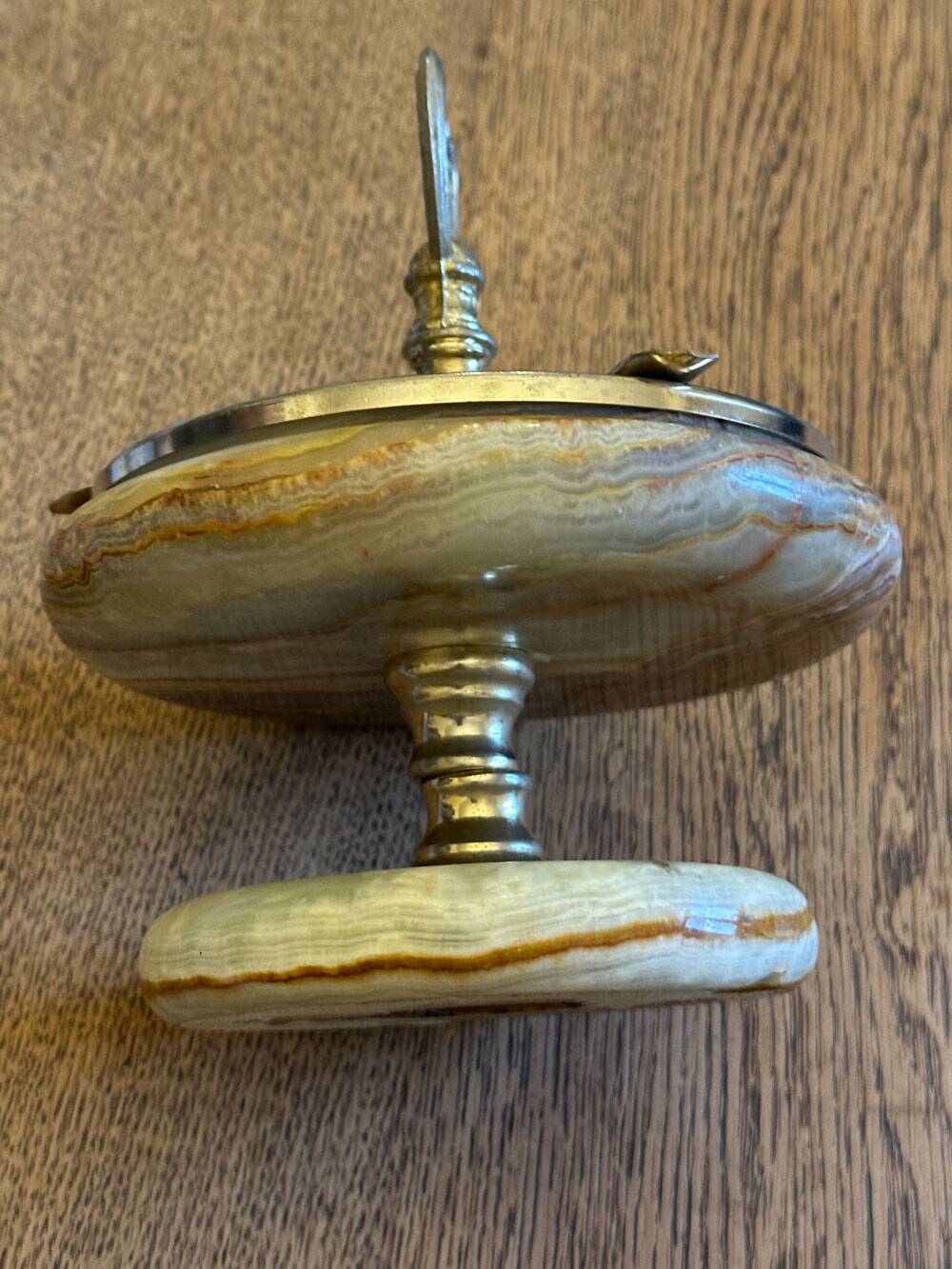 Brass and Onyx Ashtray